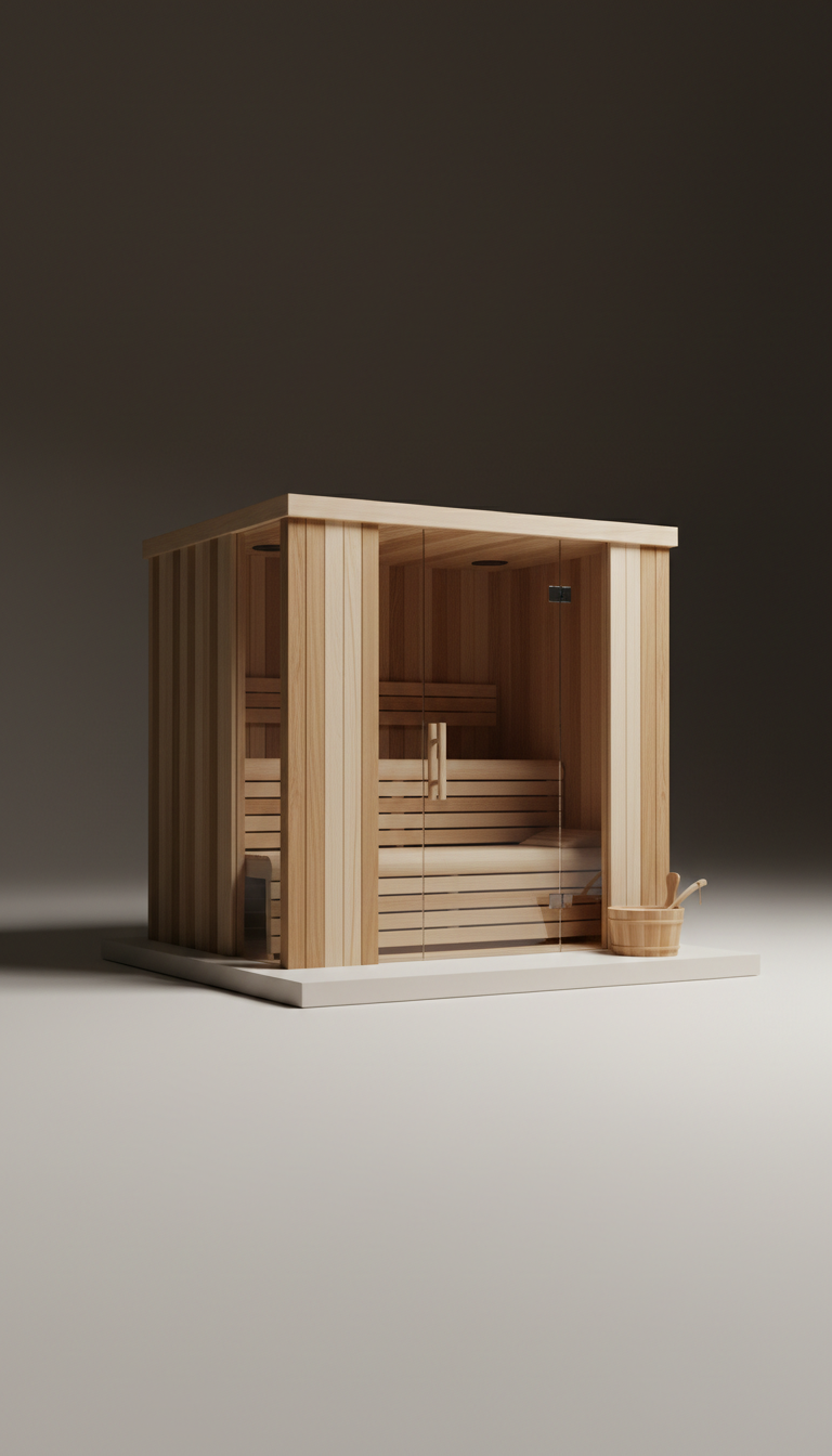 Indoor Cedar Infrared Home Sauna – Glass Panel, Deep Heat Therapy & Detox