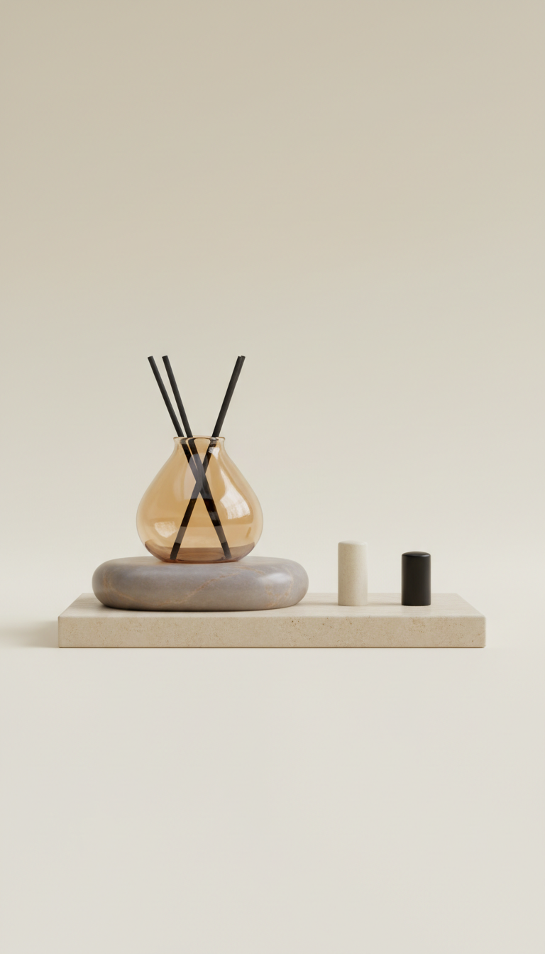 Sculptural Wellness Accessory Set Stone And Glass